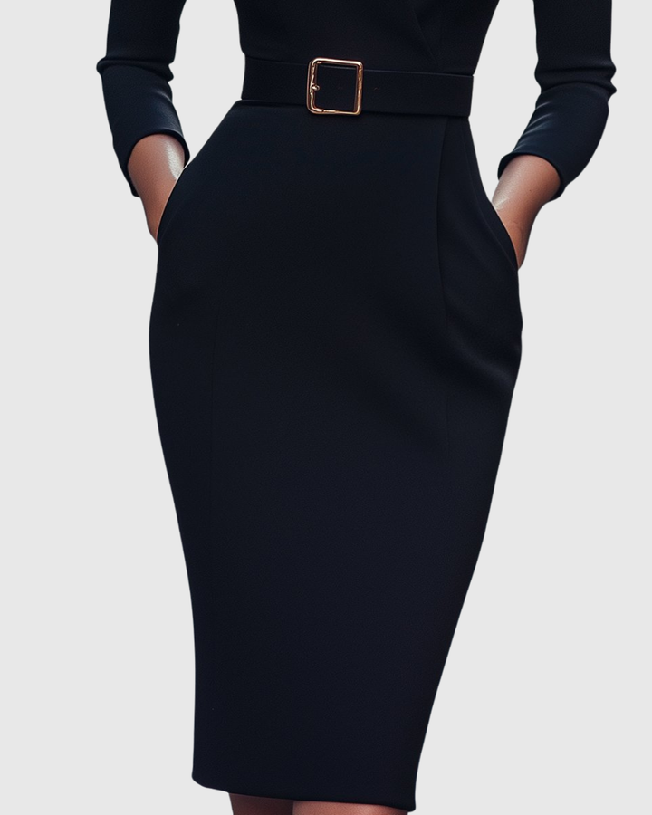 CLARIBEL | REFINED MIDI DRESS