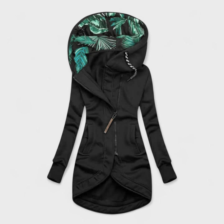 Eleonora – Winter Coat with Asymmetrical Zipper