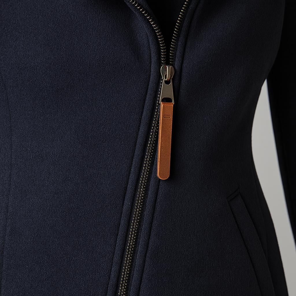 Eleonora – Winter Coat with Asymmetrical Zipper