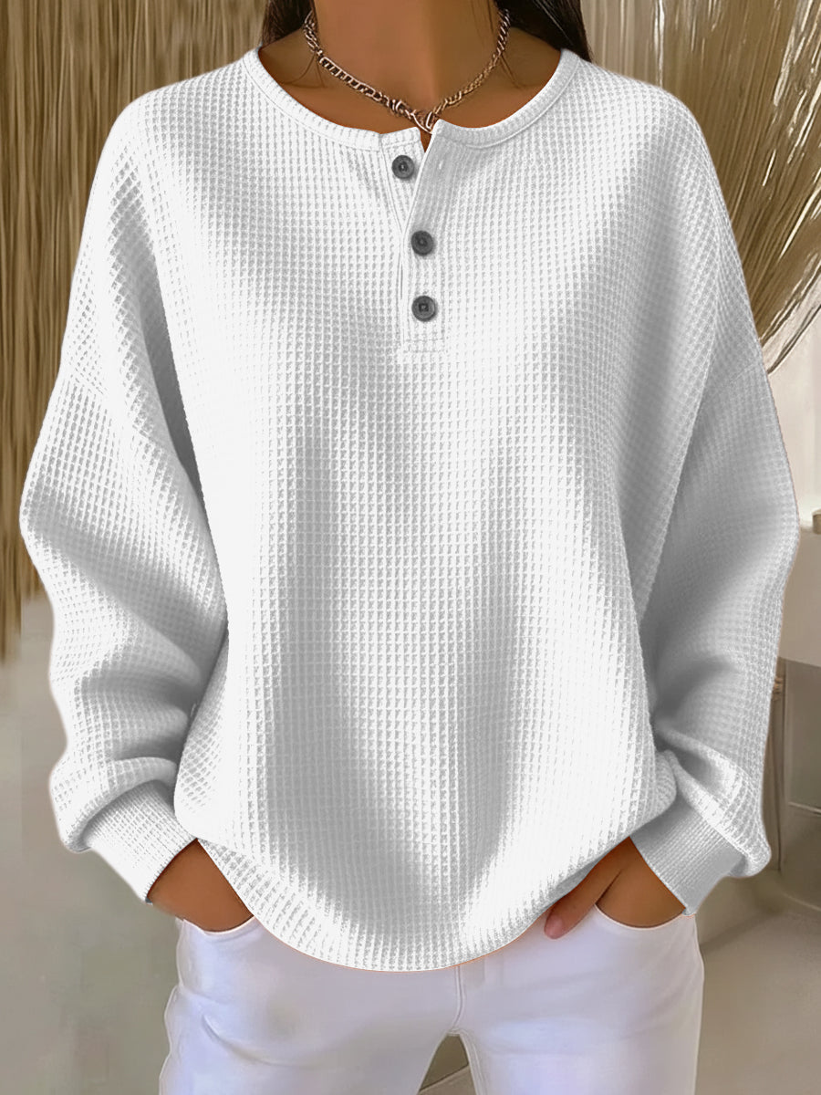 Bryony | Relaxed Fit Waffle Sweater