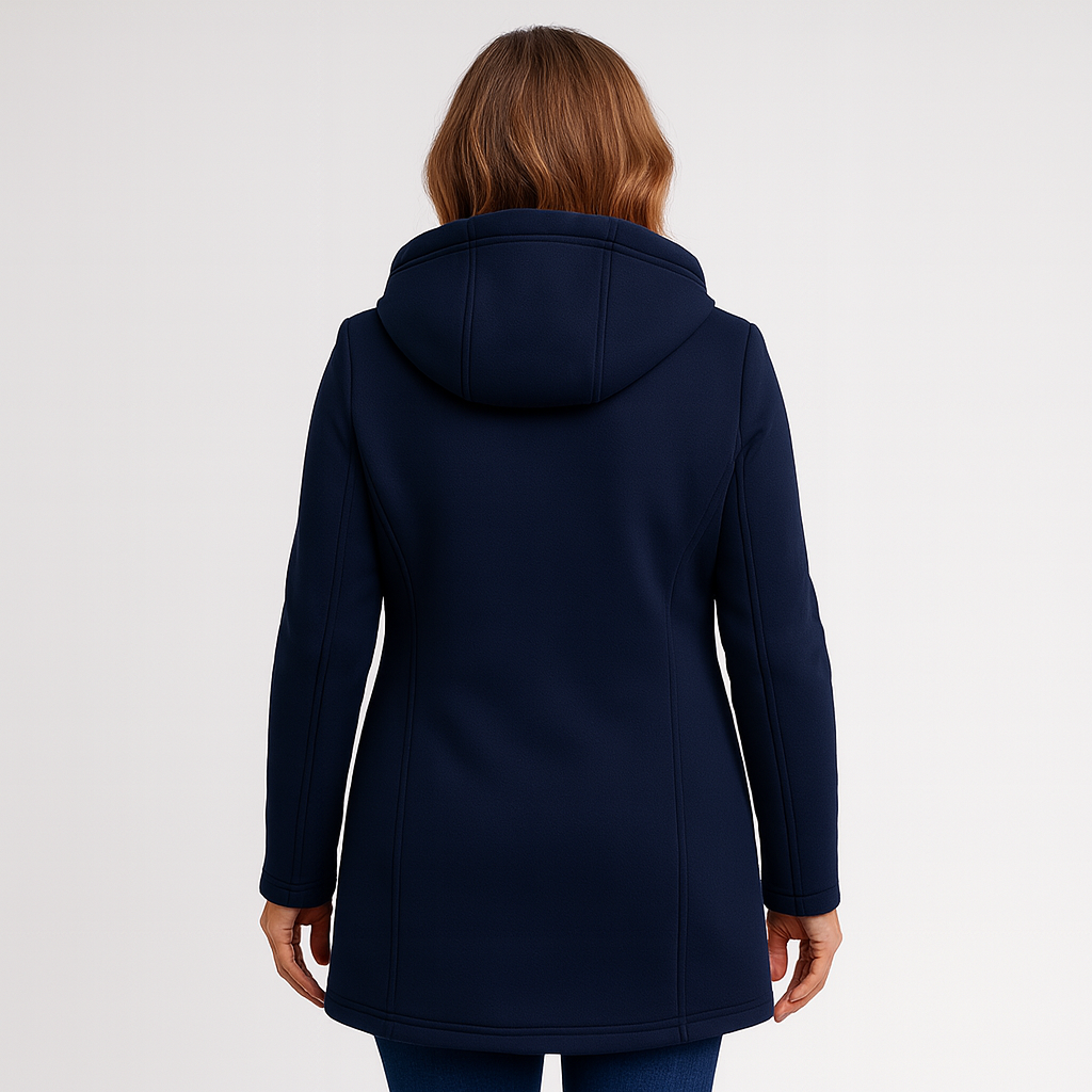 Eleonora – Winter Coat with Asymmetrical Zipper