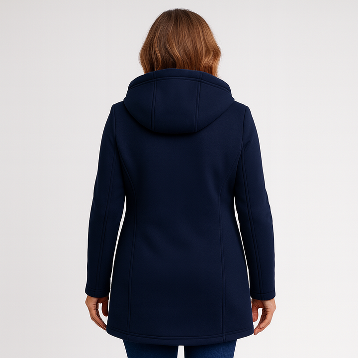 Eleonora – Winter Coat with Asymmetrical Zipper