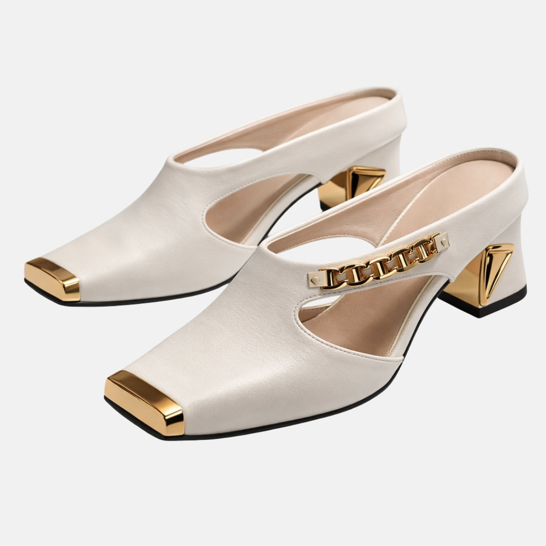 AUREA | Gold Block Heels
