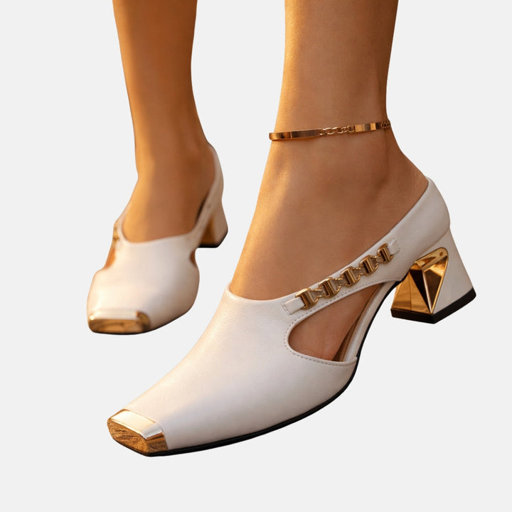 AUREA | Gold Block Heels