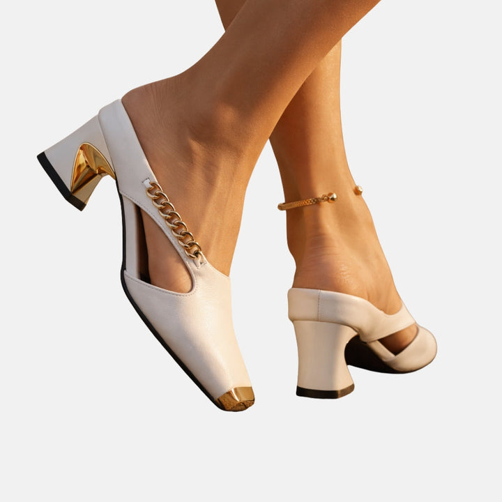 AUREA | Gold Block Heels