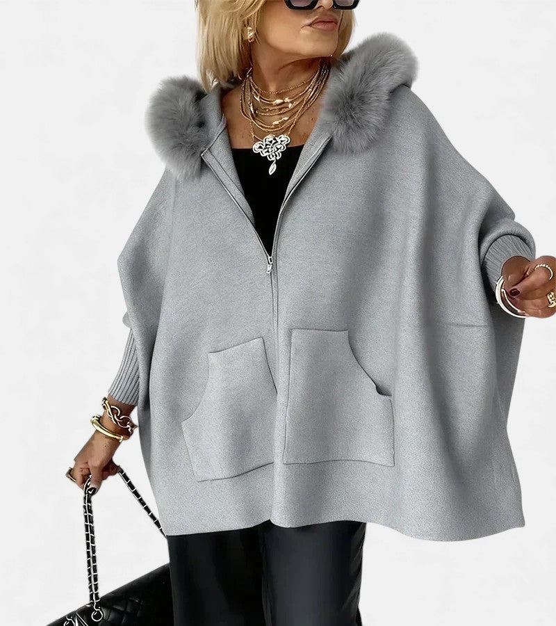ISABELLE | Casual Hooded Coat with Fur Collar
