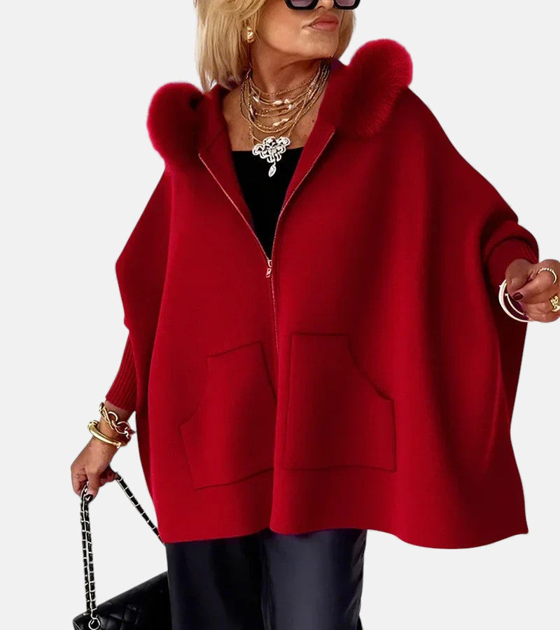 ISABELLE | Casual Hooded Coat with Fur Collar