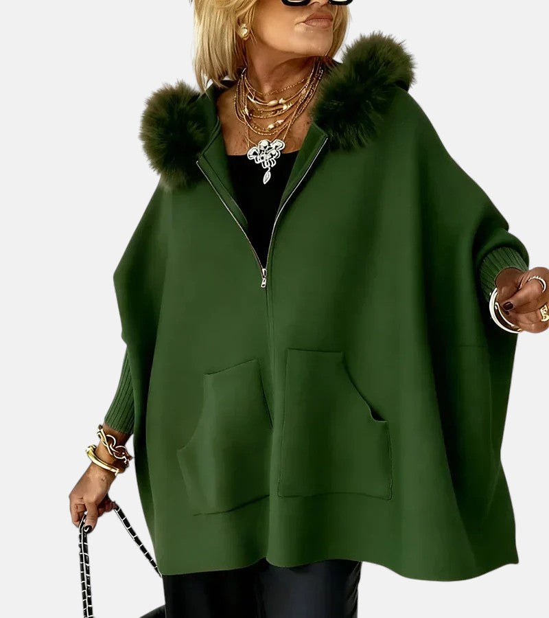 ISABELLE | Casual Hooded Coat with Fur Collar