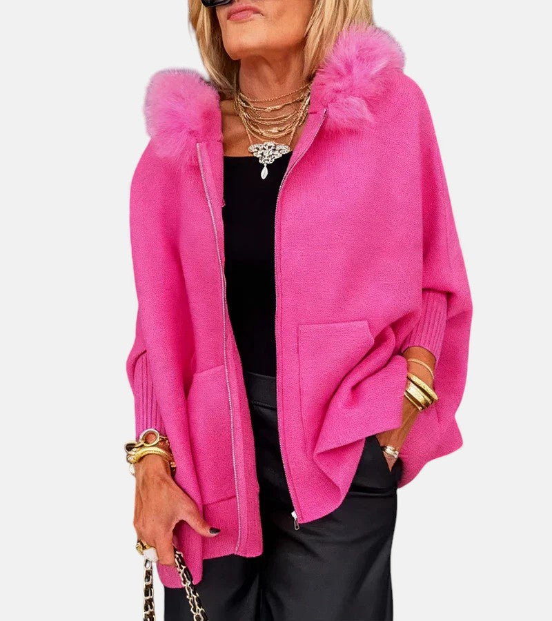 ISABELLE | Casual Hooded Coat with Fur Collar