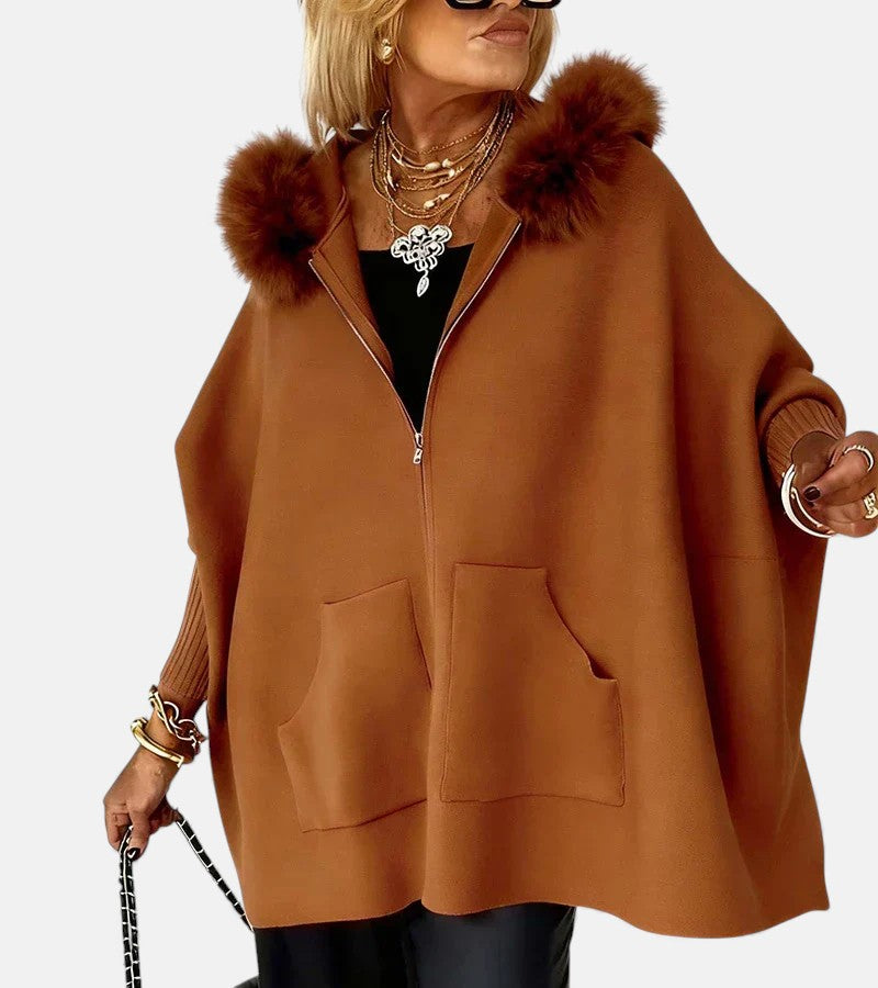 ISABELLE | Casual Hooded Coat with Fur Collar