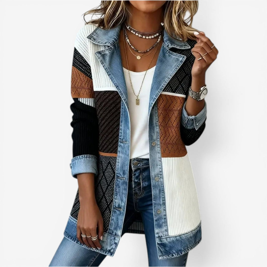 EMELLIA | Mixed Denim Jacket