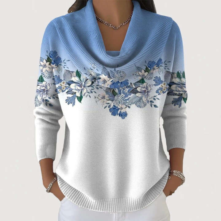 AMALIA™ | FLORAL JUMPER WITH SOFT NECKLINE