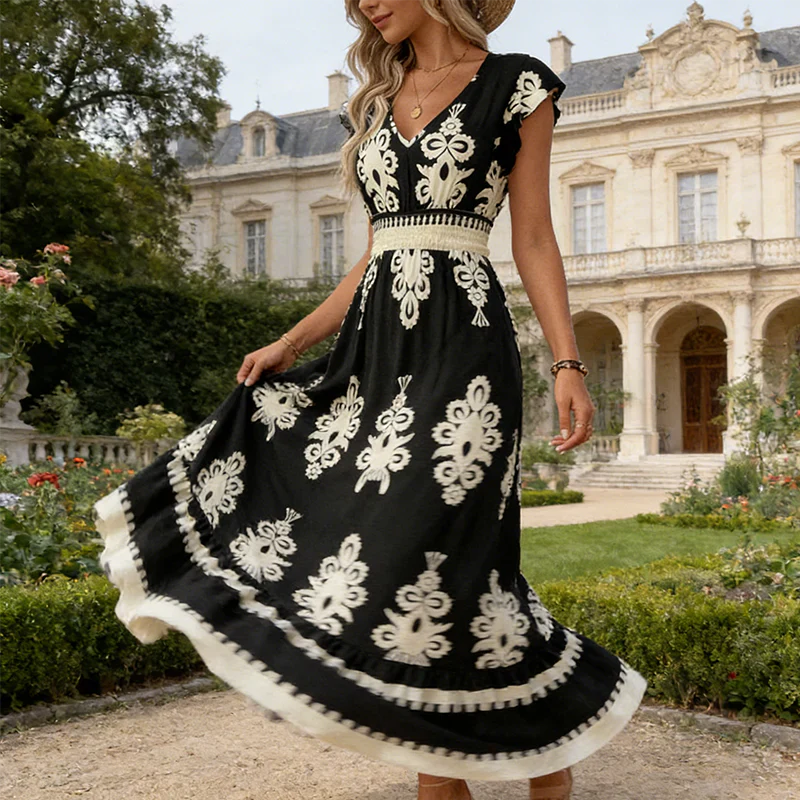 CANDELA – Baroque maxi dress
