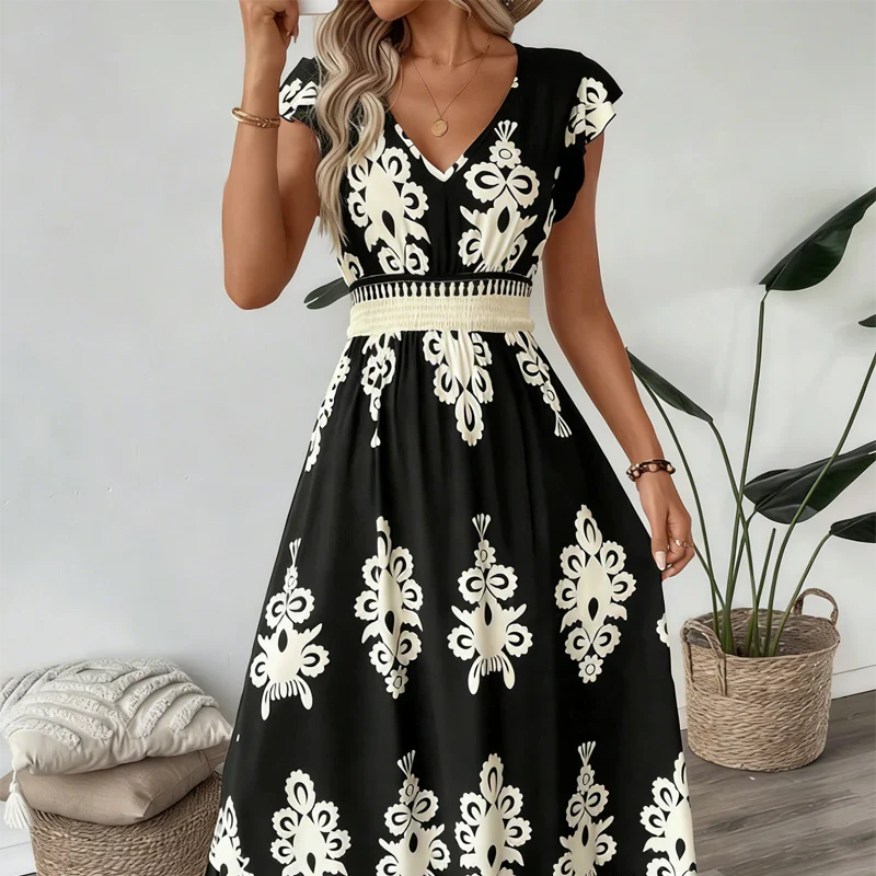 CANDELA – Baroque maxi dress